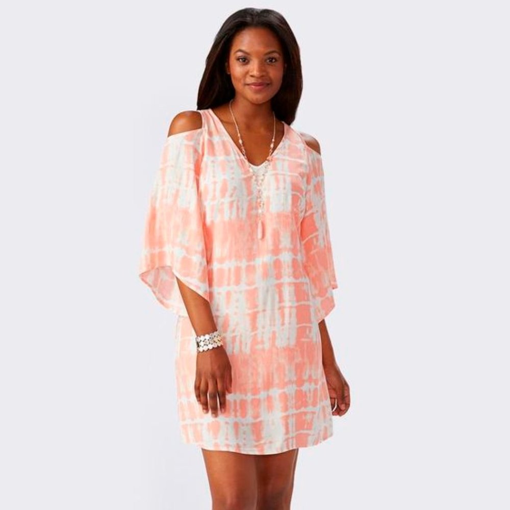 Cato  St Tropez cold shoulder tie dye dress S